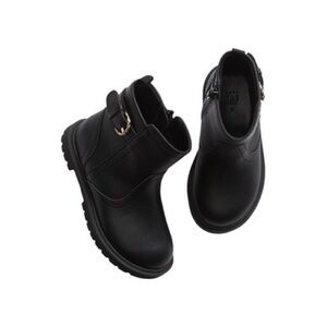 🖤 Gap Kids Black Biker Ankle Boots – Girls Size 1 🖤